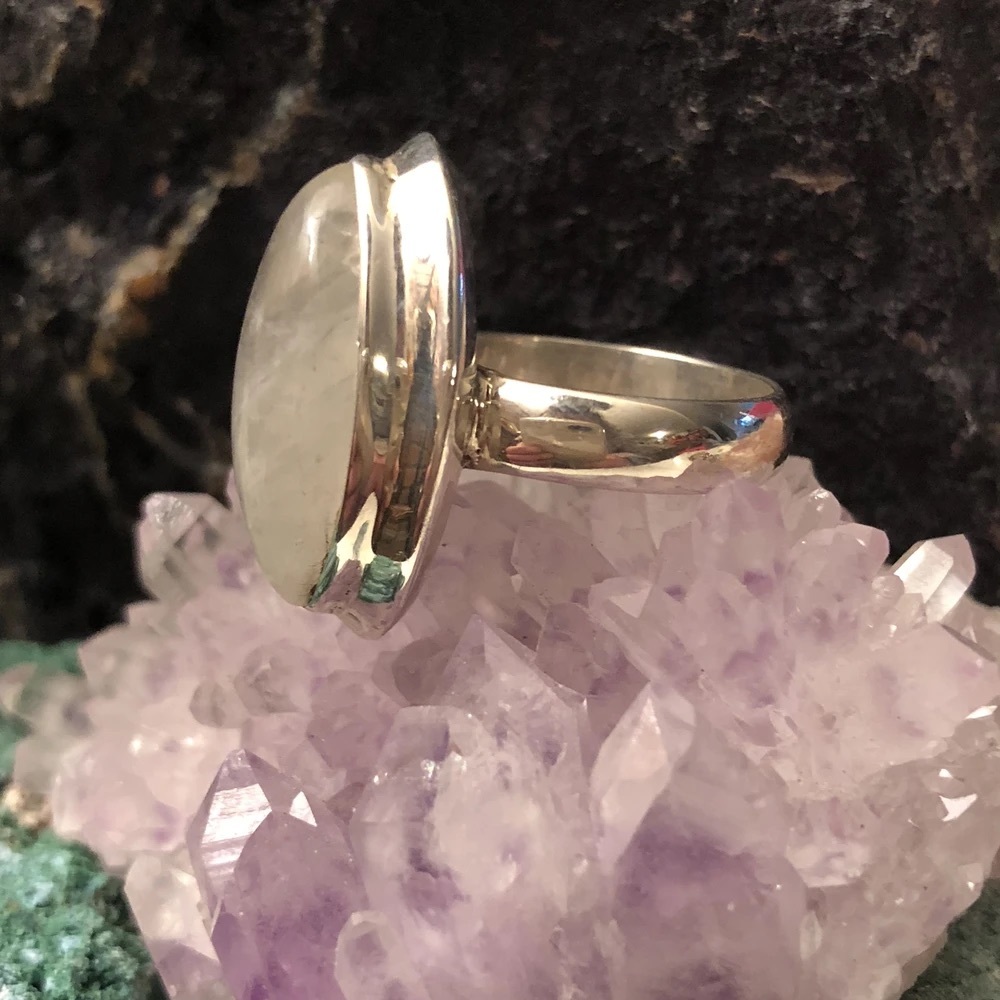 Moonstone Ring Sterling Silver - image 3